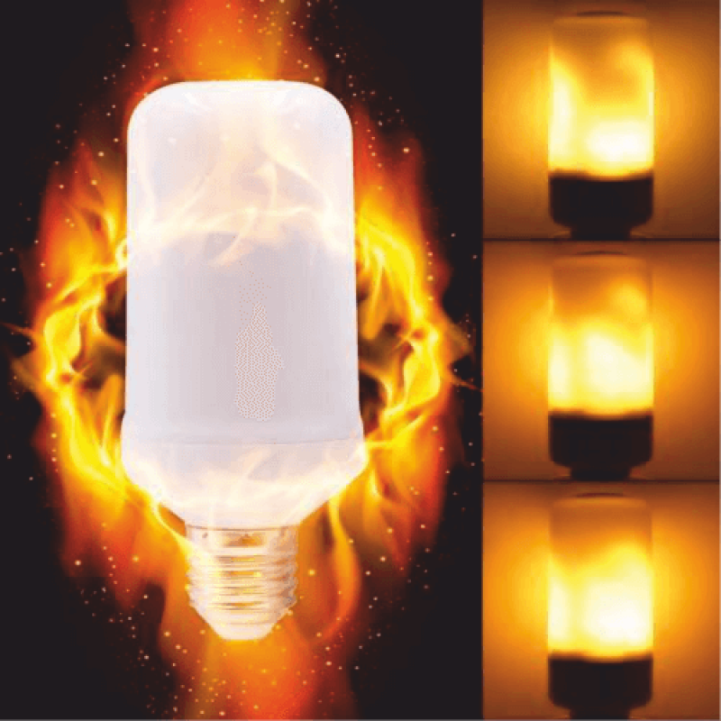 Alev Efektli Led Ampul 7W + 3 Kademeli