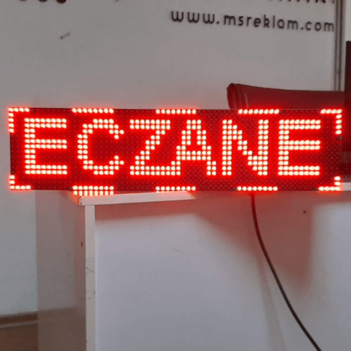 Eczane Açık Kapalı Led Tabela 16x64CM