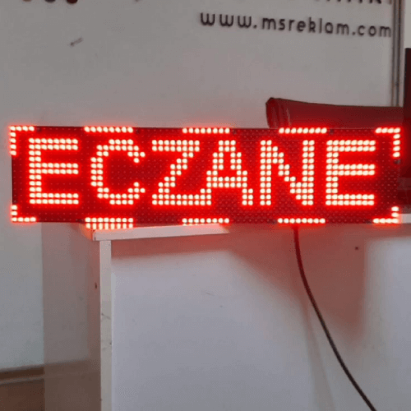Eczane Açık Kapalı Led Tabela 16x64CM