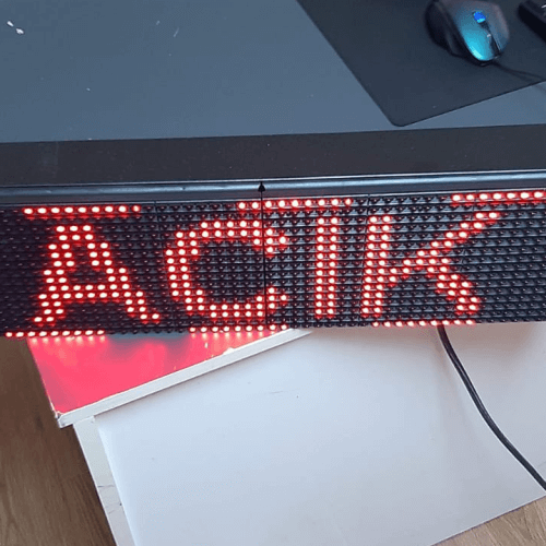 Eczane Açık Kapalı Led Tabela 16x64CM