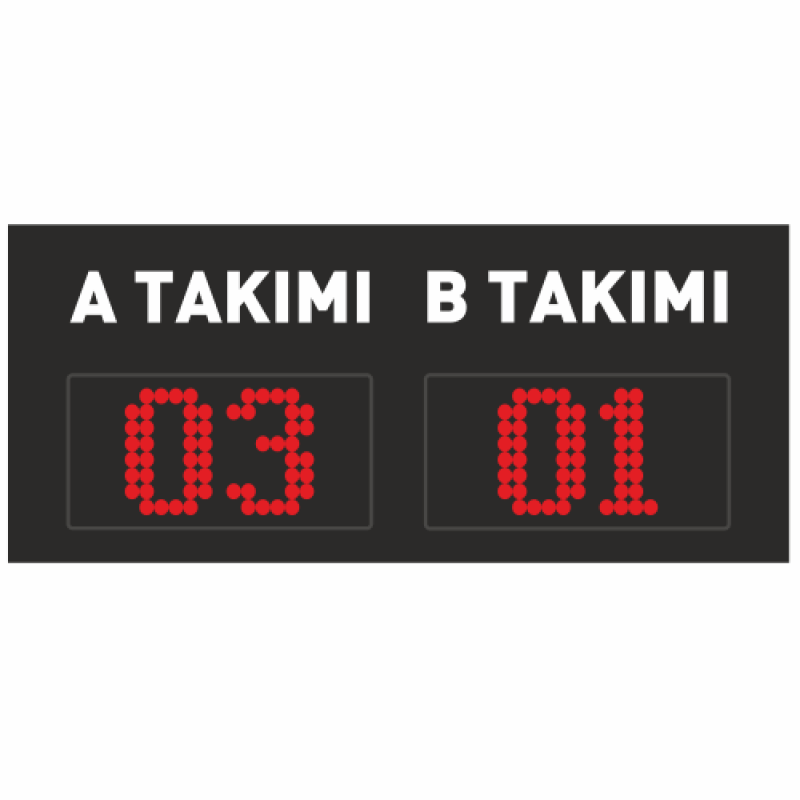 Halı Saha Skorbord Panosu 30x80