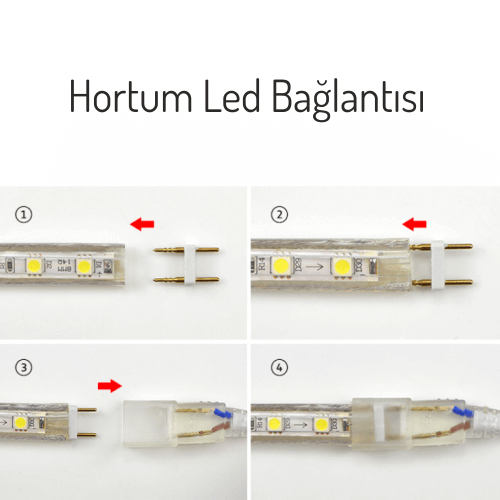 Hortum Led Beyaz 3 Çipli 6000K
