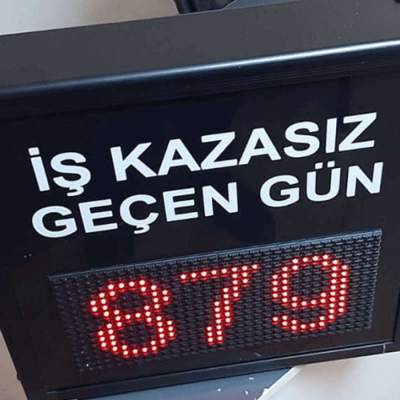 Kazasız İş Günü Panosu Sayacı 40x40CM