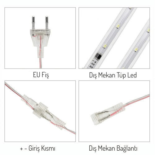 Meteor Yağmur Akan Led Rgb 50CM (10 Adet)
