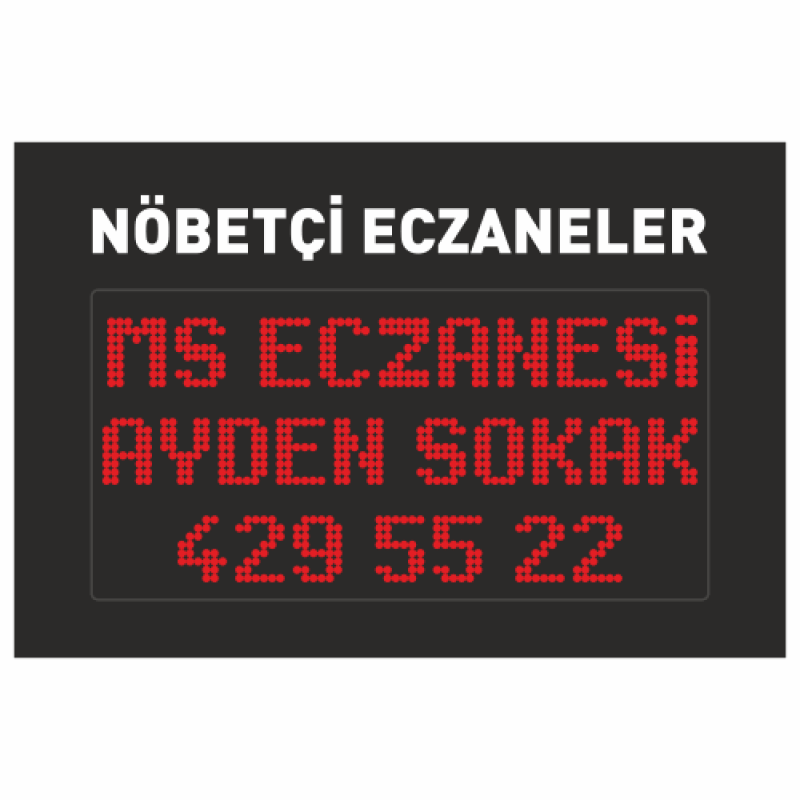 Nöbetçi Eczane Led Tabela 80x120CM