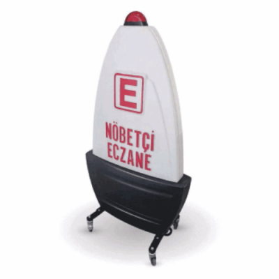 Nöbetçi Eczane Tabela Akülü Işıklı Portatif