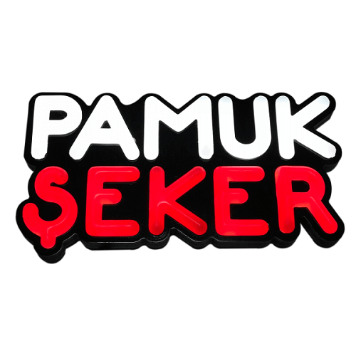 Pamuk Şeker Leon Led Tabela Işıklı 18x34CM Pamuk Şeker Leon Led Tabela Işıklı 18x34CM