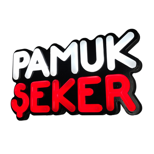 Pamuk Şeker Leon Led Tabela Işıklı 18x34CM Pamuk Şeker Leon Led Tabela Işıklı 18x34CM