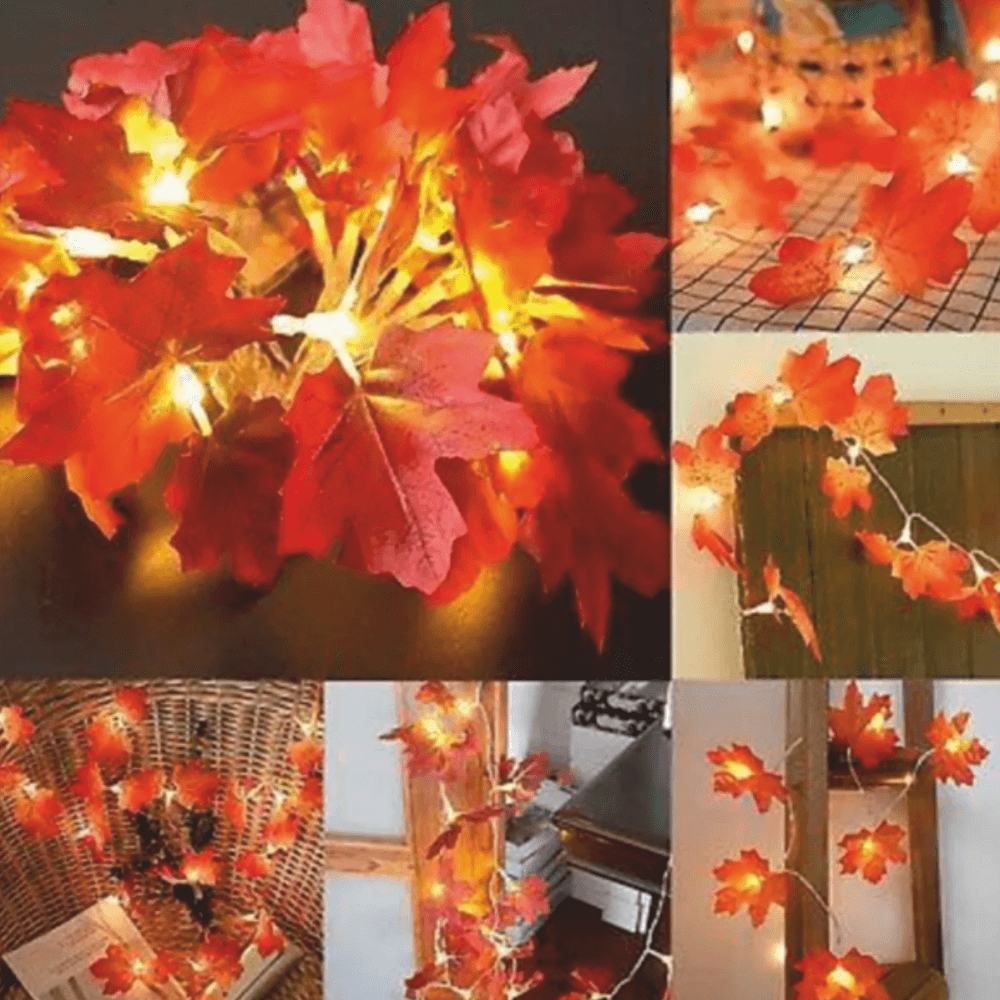 3MT 20'li Sonbahar Konseptli Şarmaşık Yaprak Led Işık