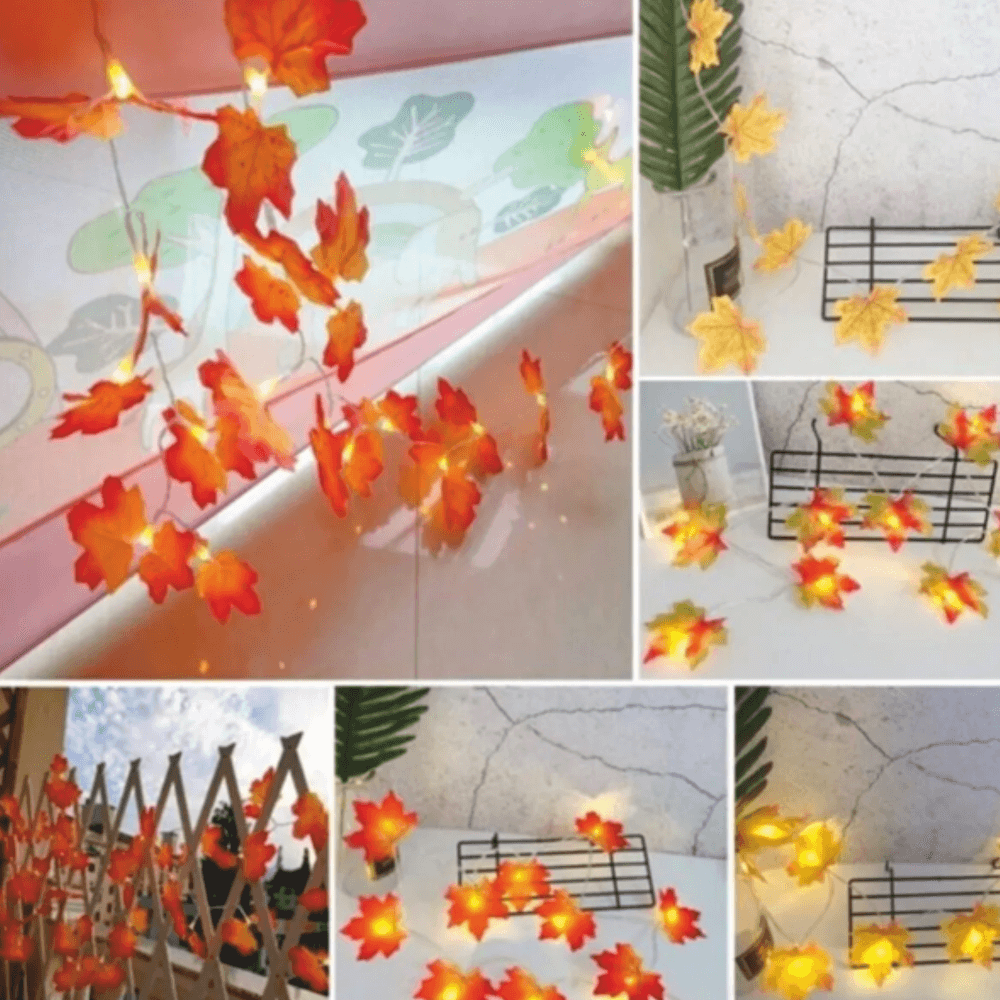 3MT 20'li Sonbahar Konseptli Şarmaşık Yaprak Led Işık