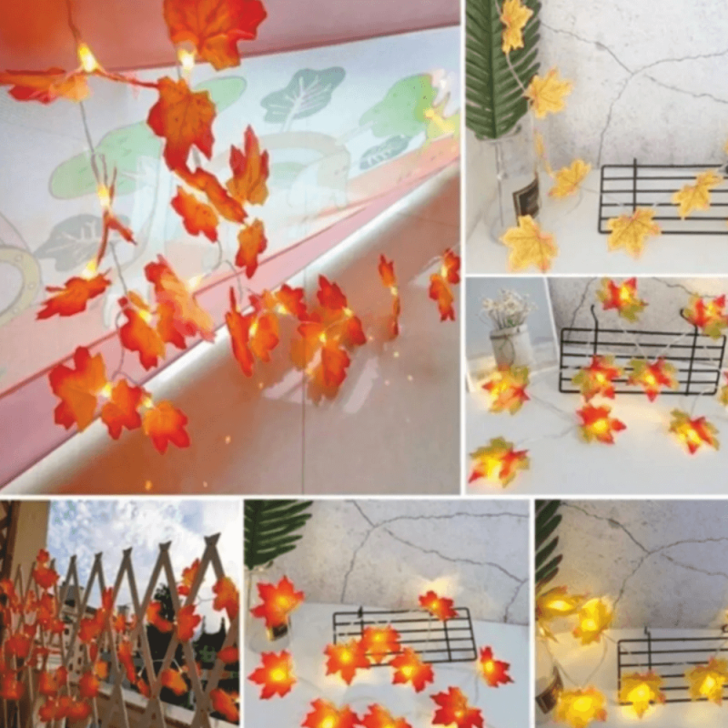 3MT 20'li Sonbahar Konseptli Şarmaşık Yaprak Led Işık
