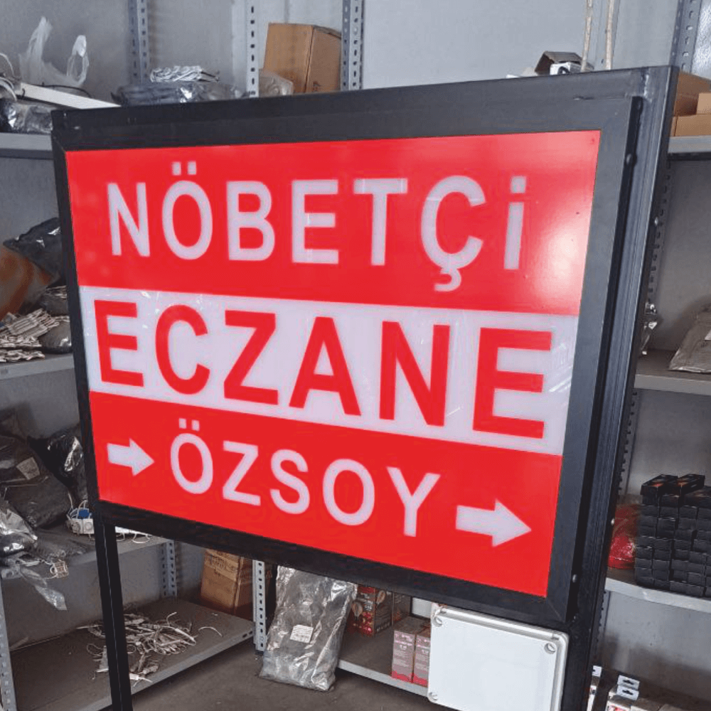 Nöbetçi Eczane Tabelası (Akülü-Işıklı-Çakarlı-Kumandalı)