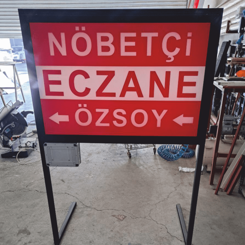 Nöbetçi Eczane Tabelası (Akülü-Işıklı-Çakarlı-Kumandalı)