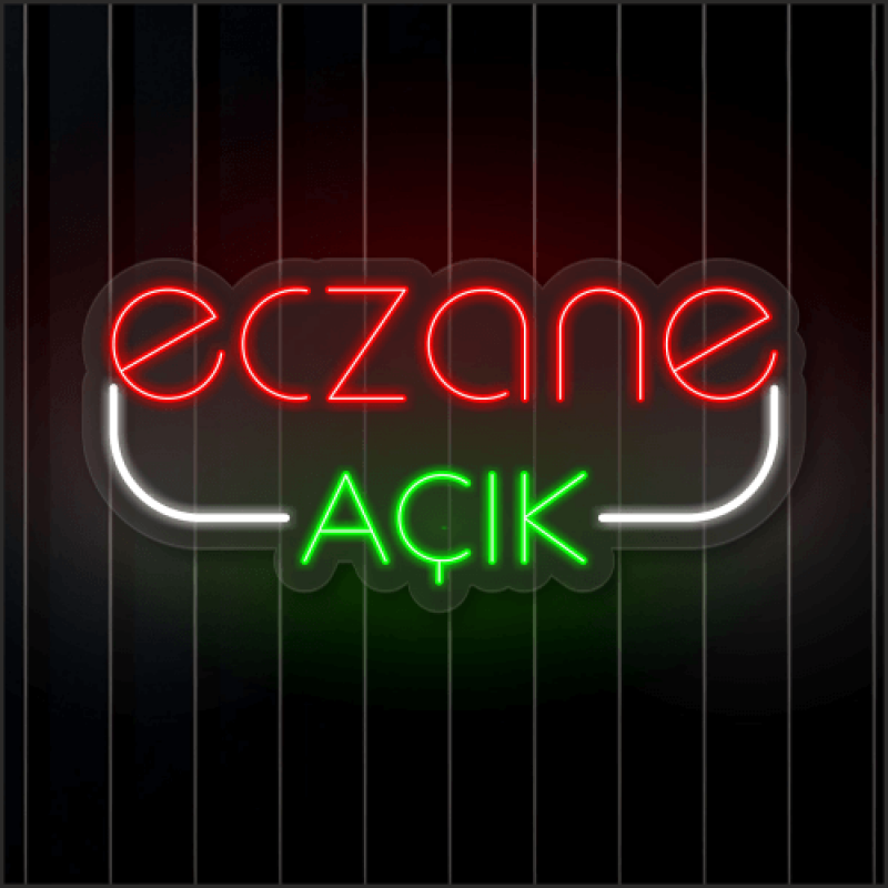Eczane Açık Neon Led Tabela 60x30CM