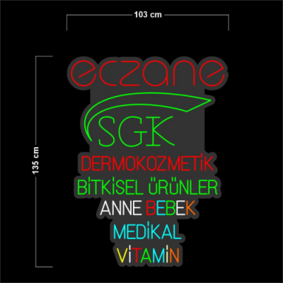 Eczane Neon Tabela | SGK, Anne Bebek, Demorkozmetik ve Bitkisel Ürünler
